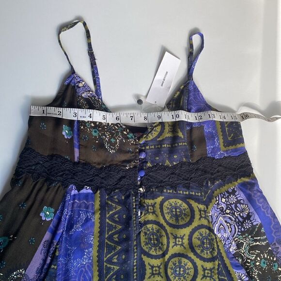 UO Dark Blue Azalea Lace Inset Frock Dress Size Small NWT - Picture 12 of 13